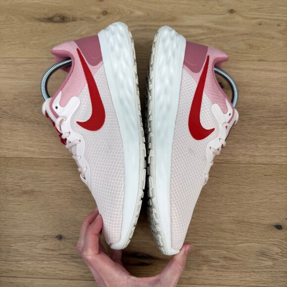 Nike Womens Revolution 6 Road Running Shoes Size 11 Pink White Athletic DC3729 - Picture 5 of 14